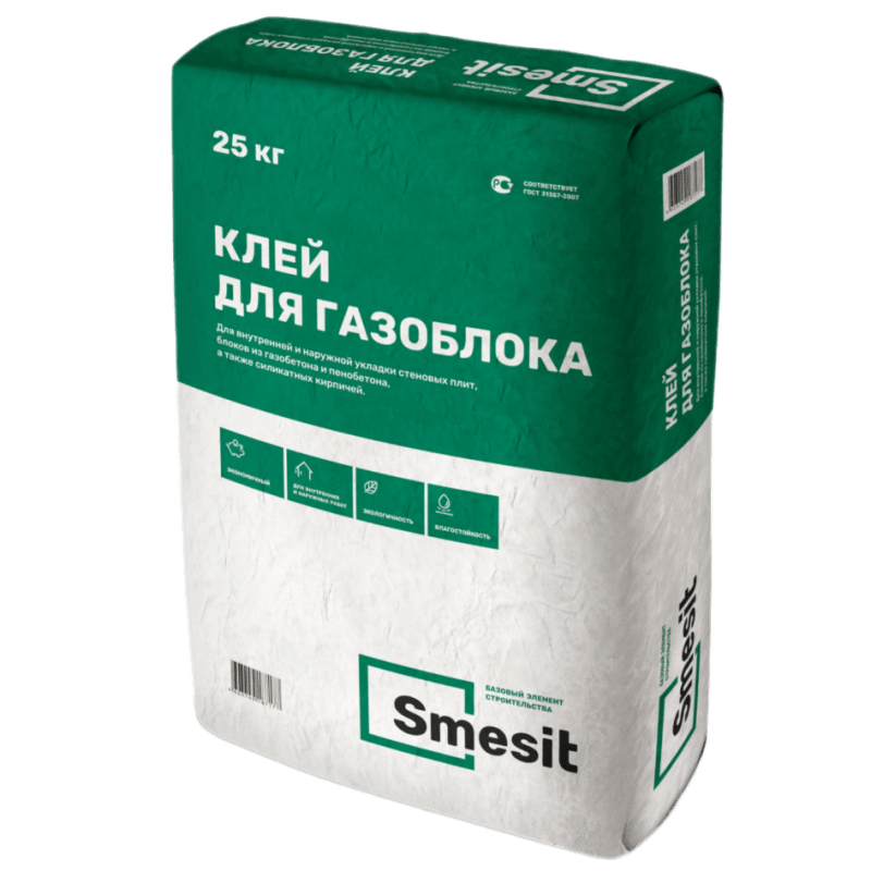 Клей для газоблока SMESIT (25кг) (-15) /48