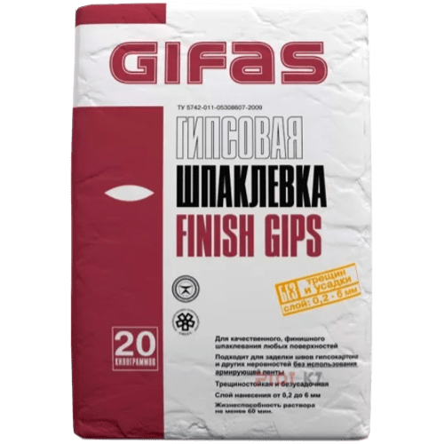 Шпатлевка GIFAS FINISH GIPS (20 кг)