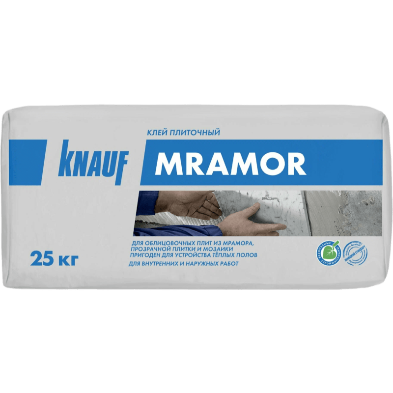Клей плиточный на основе белого цемента КНАУФ Мрамор (25кг)