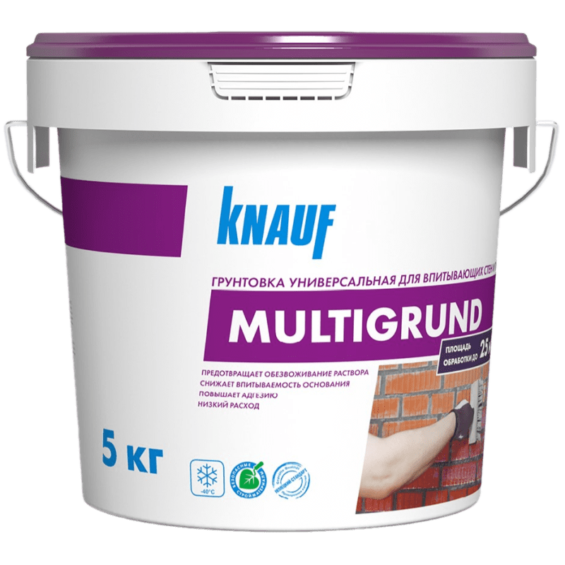 Грунтовка универсальная для впитывающих оснований КНАУФ Мультигрунд (5 кг)