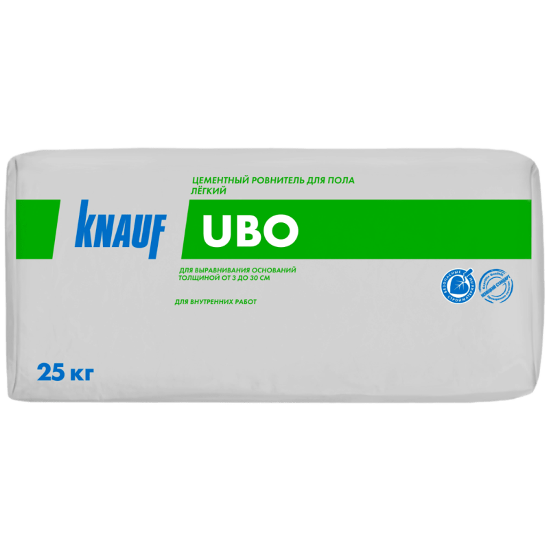 Ровнитель для пола цементный, легкий КНАУФ Убо (25кг)